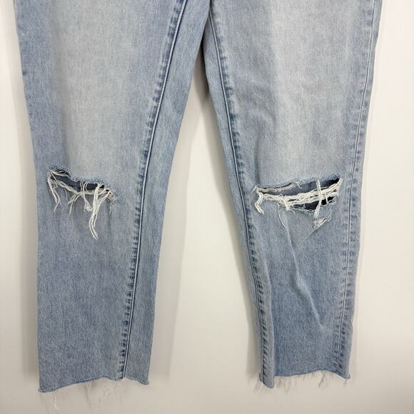 Rollas High Rise Regular Fit Straight Leg Jeans size 27 Light Blue Denim 30" ins - Picture 4 of 13